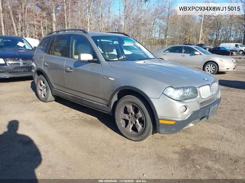 WBXPC934X8WJ15015 2008 BMW X3 3.0Si