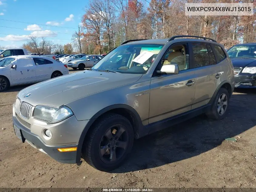 WBXPC934X8WJ15015 2008 BMW X3 3.0Si