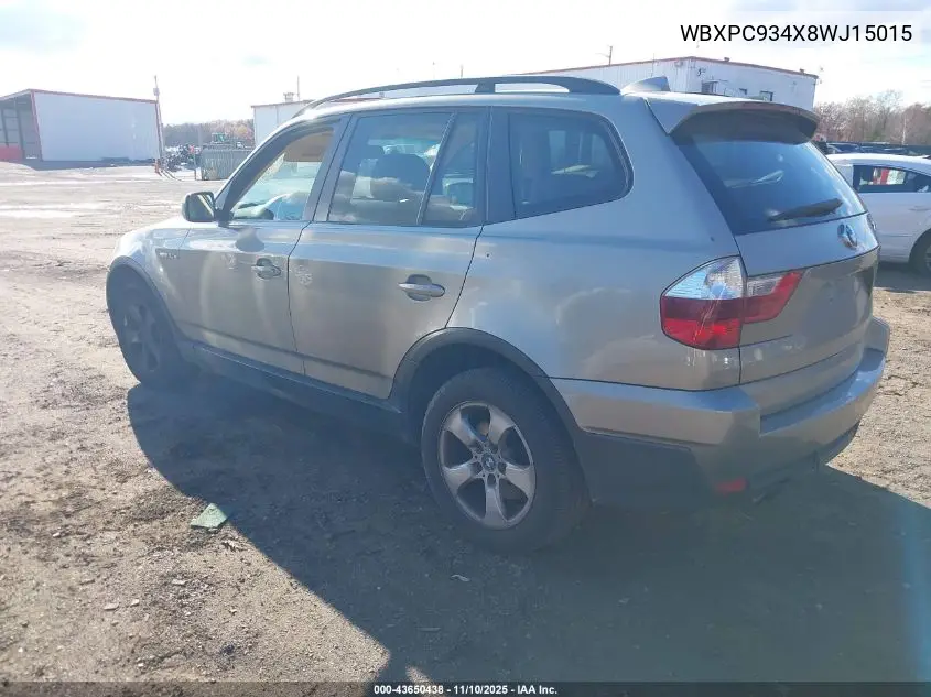 WBXPC934X8WJ15015 2008 BMW X3 3.0Si
