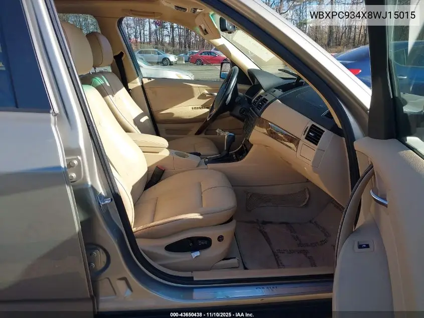 WBXPC934X8WJ15015 2008 BMW X3 3.0Si