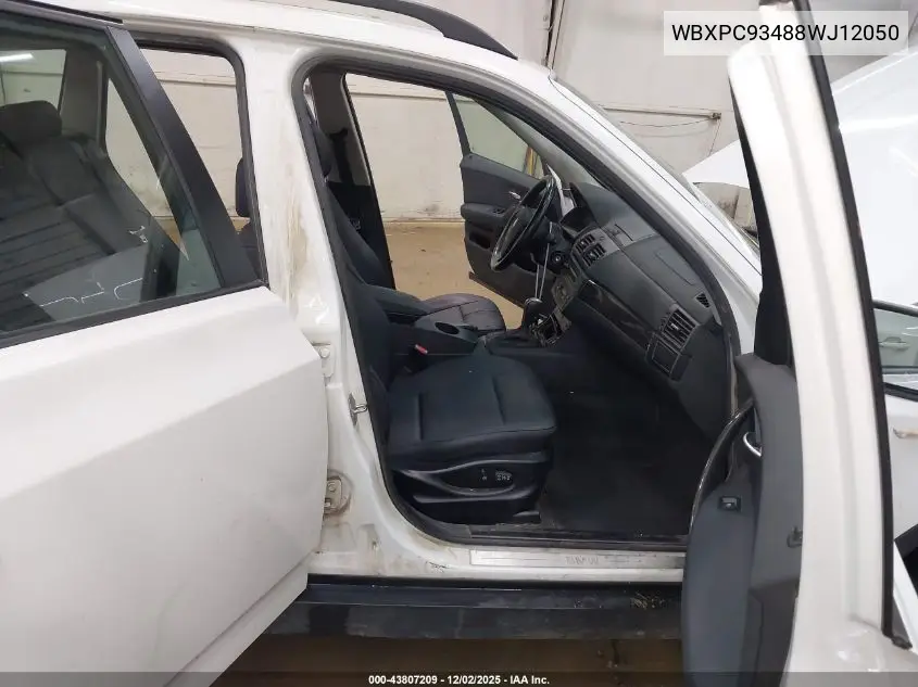 WBXPC93488WJ12050 2008 BMW X3 3.0Si