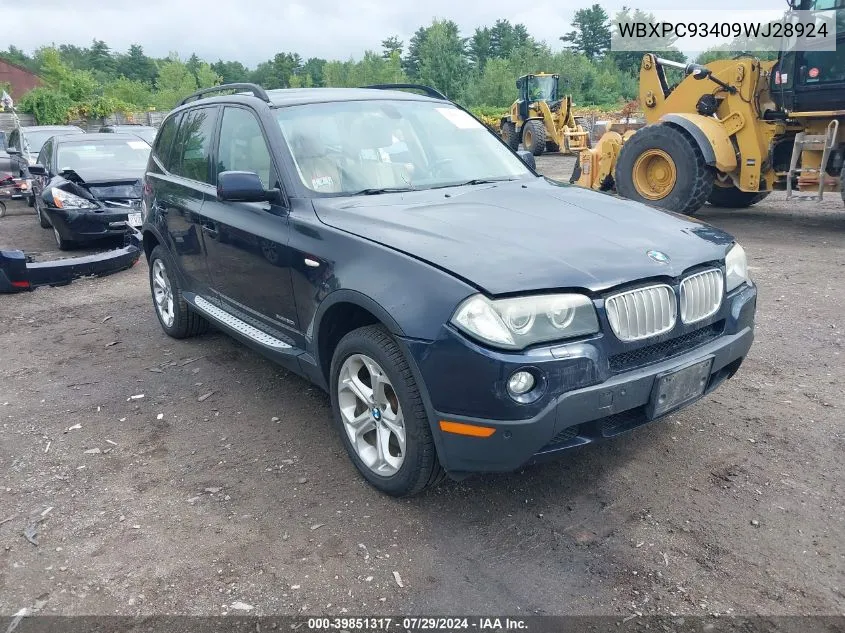 WBXPC93409WJ28924 2009 BMW X3 xDrive30I