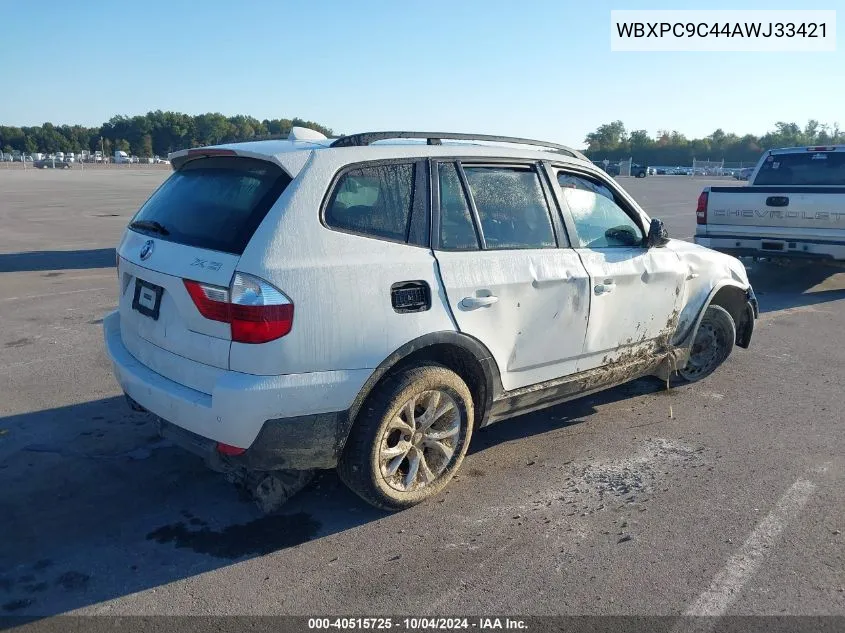 WBXPC9C44AWJ33421 2010 BMW X3 xDrive30I