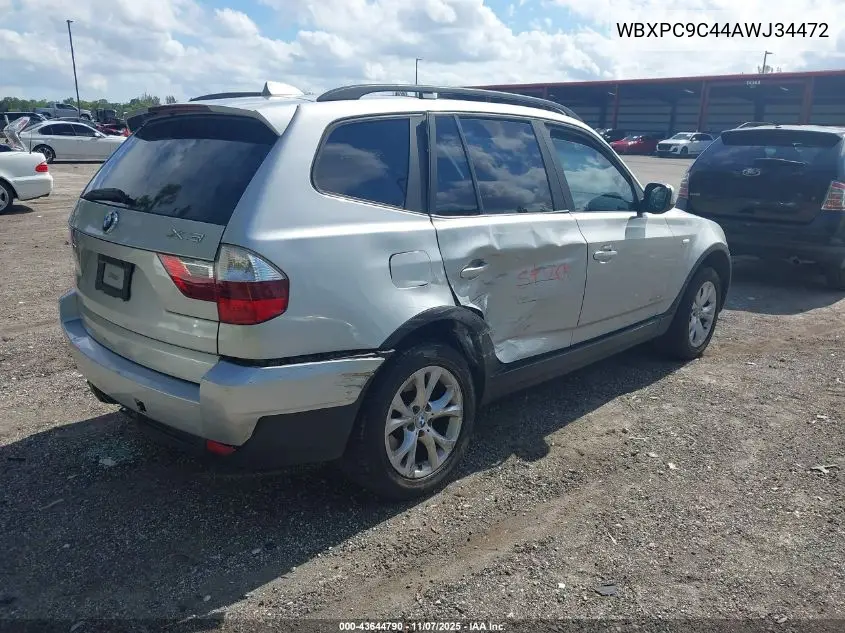WBXPC9C44AWJ34472 2010 BMW X3 xDrive30I