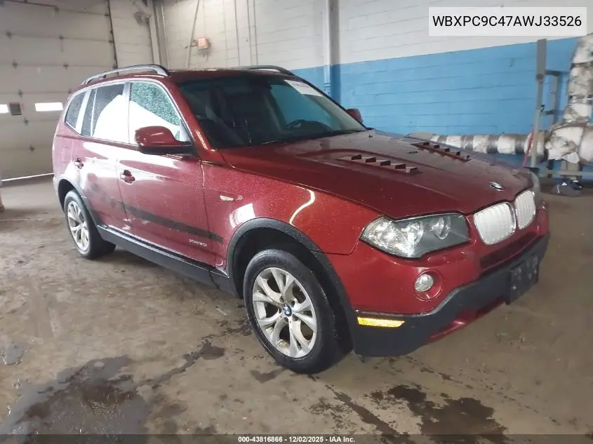 WBXPC9C47AWJ33526 2010 BMW X3 xDrive30I