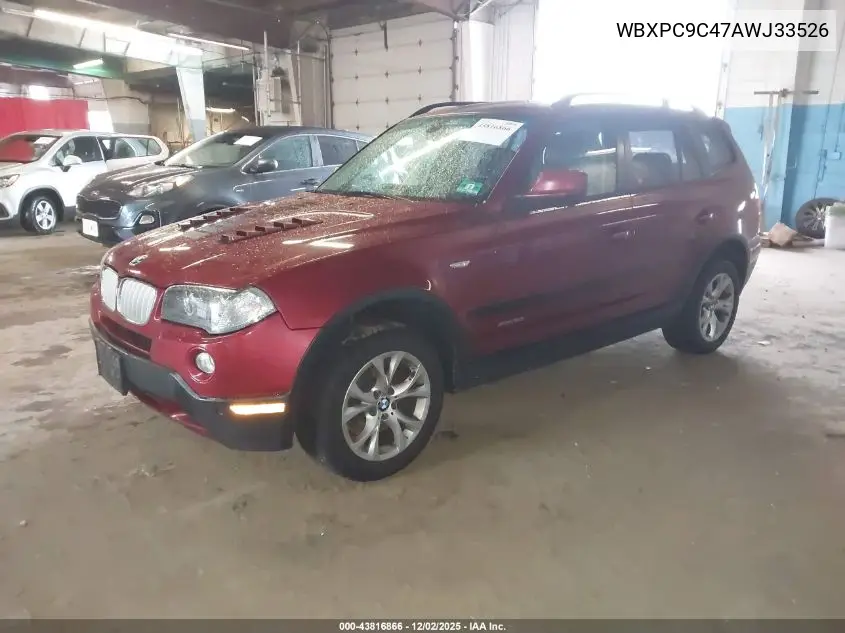 WBXPC9C47AWJ33526 2010 BMW X3 xDrive30I