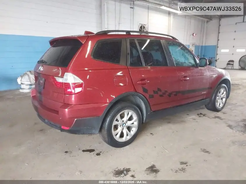 WBXPC9C47AWJ33526 2010 BMW X3 xDrive30I