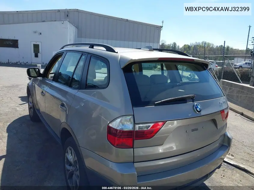 WBXPC9C4XAWJ32399 2010 BMW X3 xDrive30I
