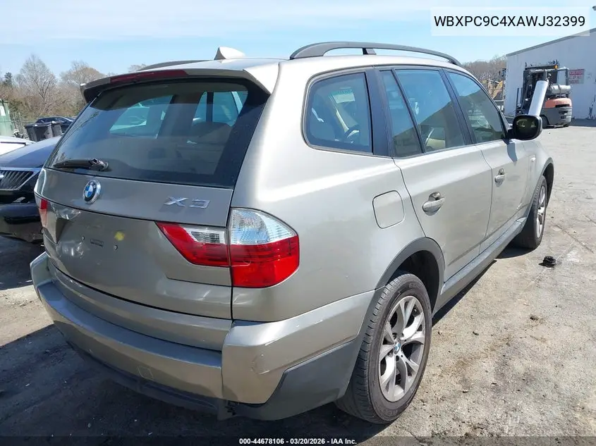 WBXPC9C4XAWJ32399 2010 BMW X3 xDrive30I