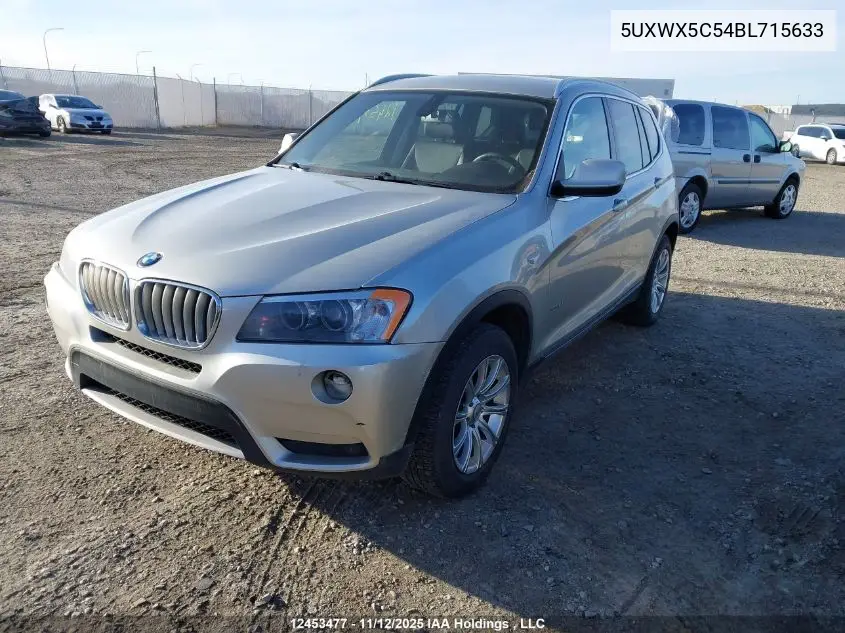 5UXWX5C54BL715633 2011 BMW X3 xDrive28I