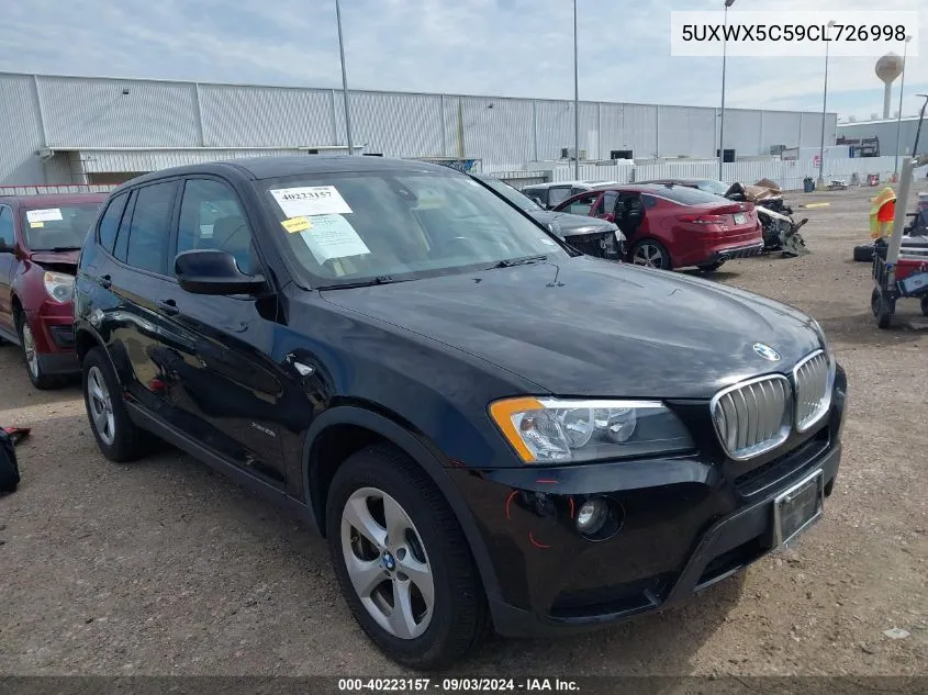 5UXWX5C59CL726998 2012 BMW X3 xDrive28I