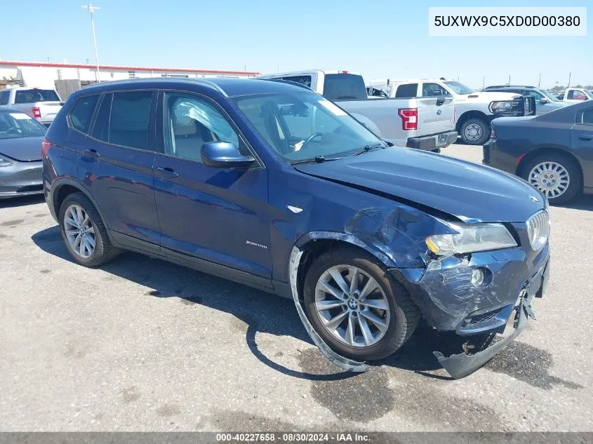 5UXWX9C5XD0D00380 2013 BMW X3 xDrive28I