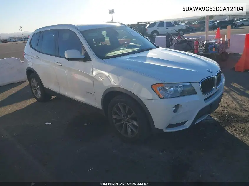 5UXWX9C53D0A12104 2013 BMW X3 xDrive28I
