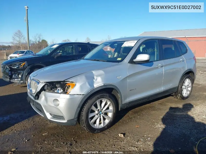 5UXWX9C51E0D27002 2014 BMW X3 xDrive28I