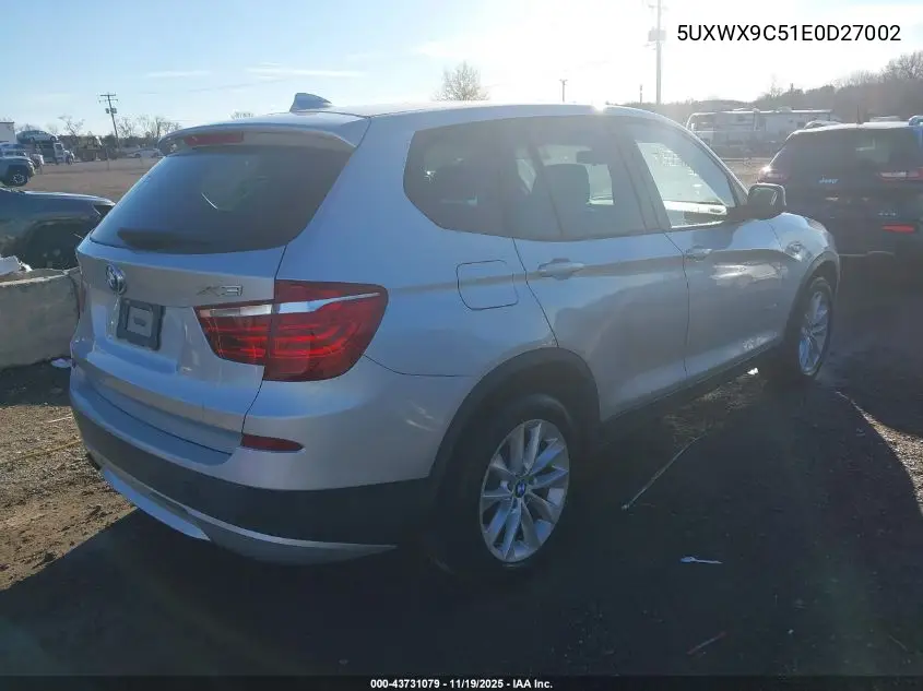 5UXWX9C51E0D27002 2014 BMW X3 xDrive28I