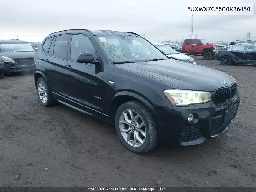 5UXWX7C55G0K36450 2016 BMW X3 xDrive35I