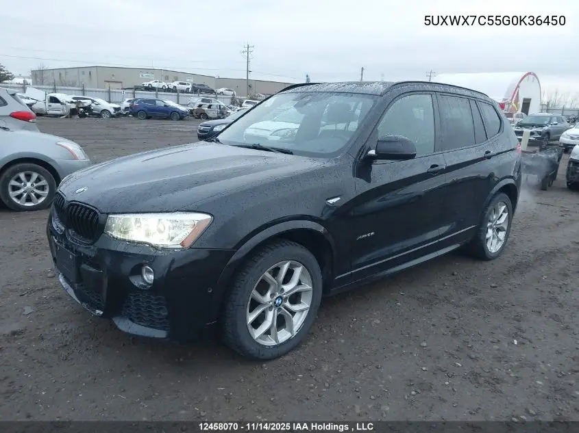 5UXWX7C55G0K36450 2016 BMW X3 xDrive35I