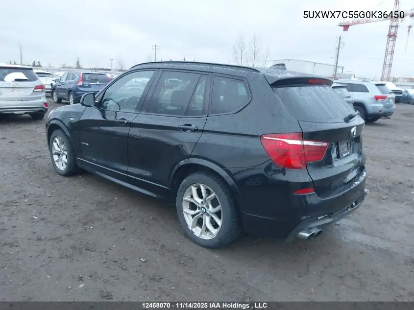 5UXWX7C55G0K36450 2016 BMW X3 xDrive35I