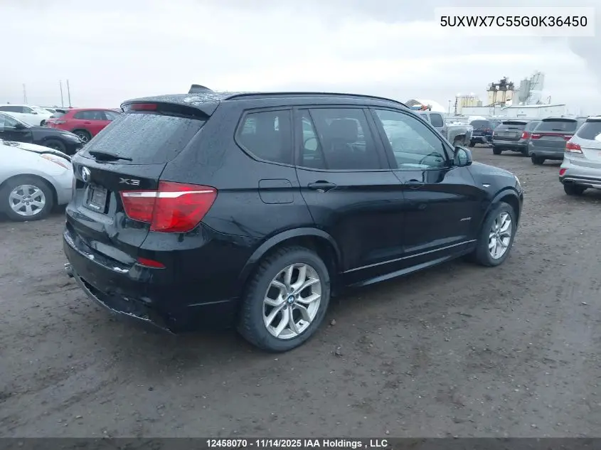 5UXWX7C55G0K36450 2016 BMW X3 xDrive35I
