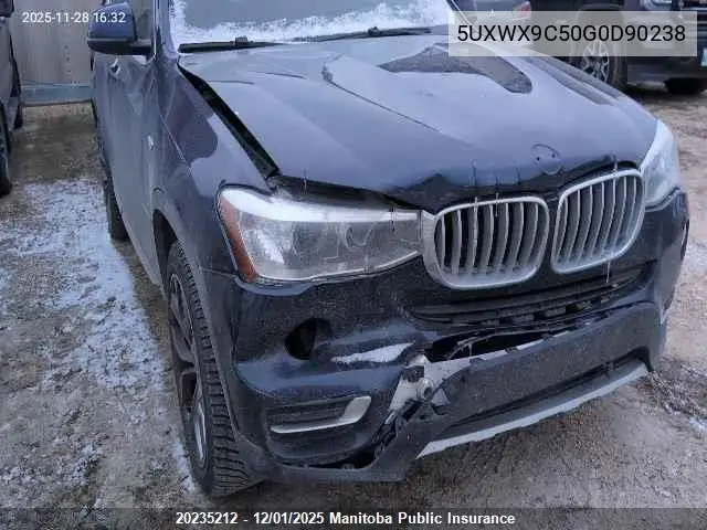 5UXWX9C50G0D90238 2016 BMW X3 28I