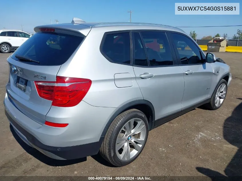 5UXWX7C54G0S15881 2016 BMW X3 xDrive35I