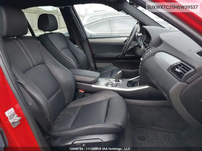5UXWX7C35H0W39537 2017 BMW X3 xDrive35I