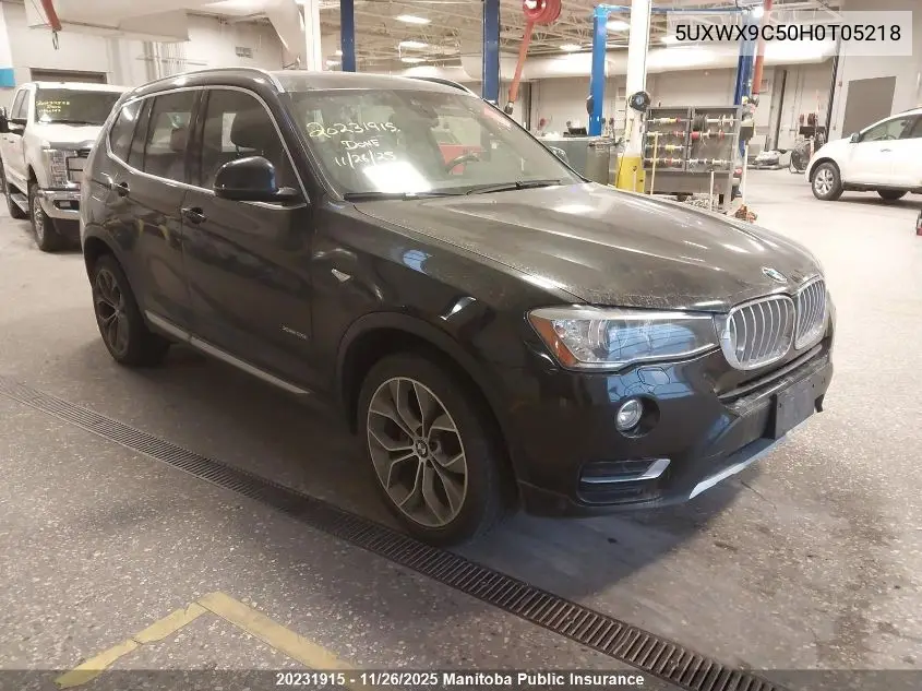 5UXWX9C50H0T05218 2017 BMW X3 28I