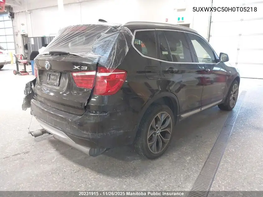 5UXWX9C50H0T05218 2017 BMW X3 28I