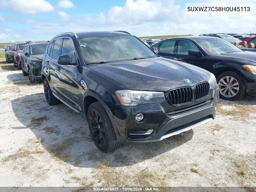 5UXWZ7C58H0U45113 2017 BMW X3 Sdrive28I