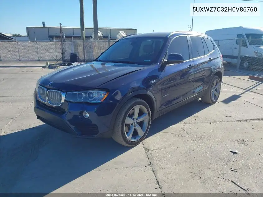 5UXWZ7C32H0V86760 2017 BMW X3 Sdrive28I