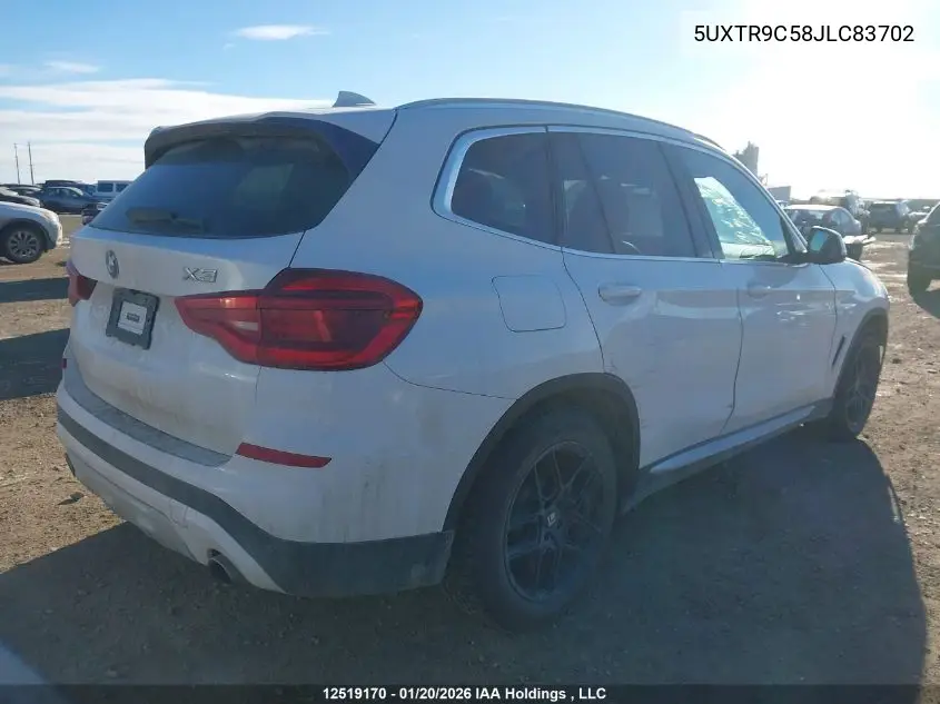 5UXTR9C58JLC83702 2018 BMW X3 xDrive30I