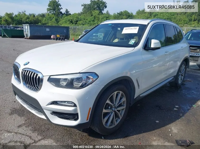 5UXTR7C58KLR45085 2019 BMW X3 Sdrive30I