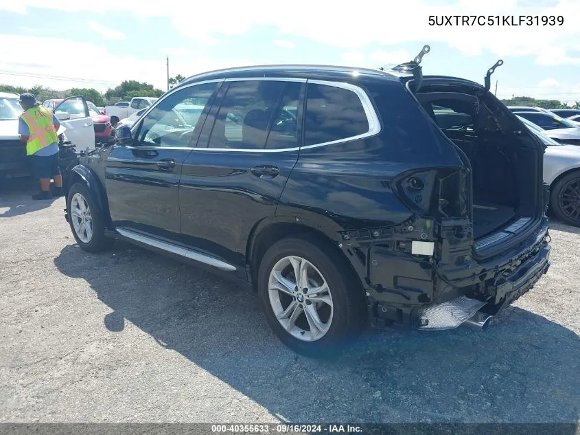 5UXTR7C51KLF31939 2019 BMW X3 Sdrive30I