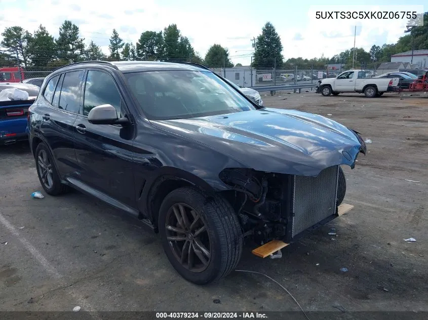 5UXTS3C5XK0Z06755 2019 BMW X3 M40I