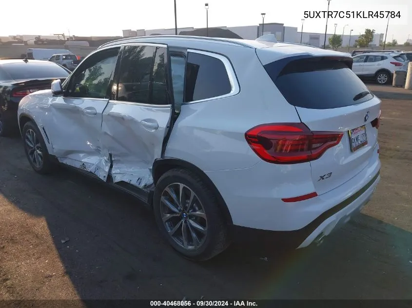 5UXTR7C51KLR45784 2019 BMW X3 Sdrive30I