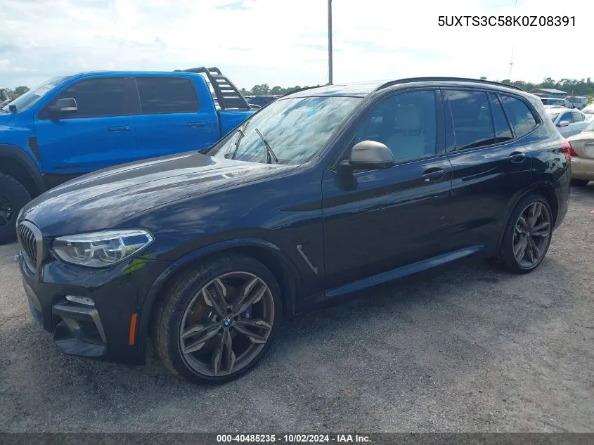 5UXTS3C58K0Z08391 2019 BMW X3 M40I