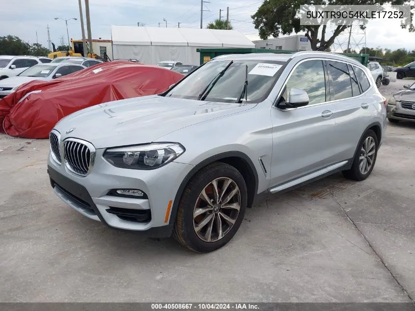 5UXTR9C54KLE17252 2019 BMW X3 xDrive30I