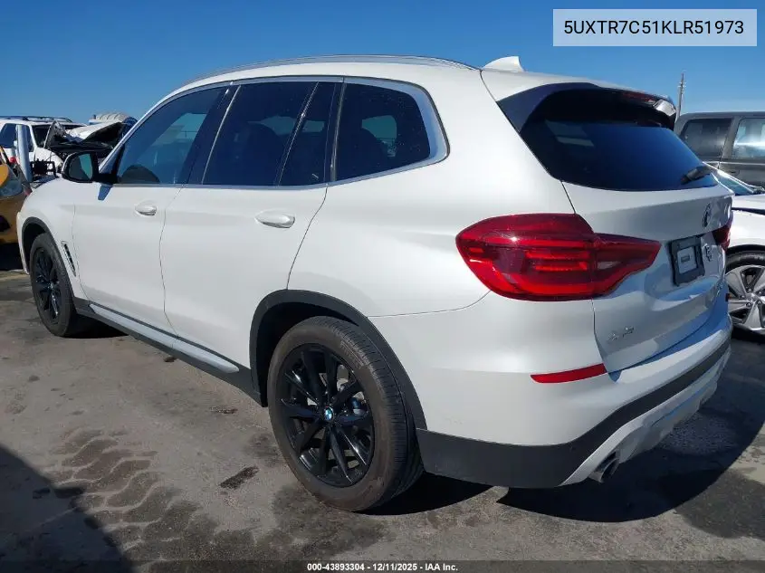 5UXTR7C51KLR51973 2019 BMW X3 Sdrive30I