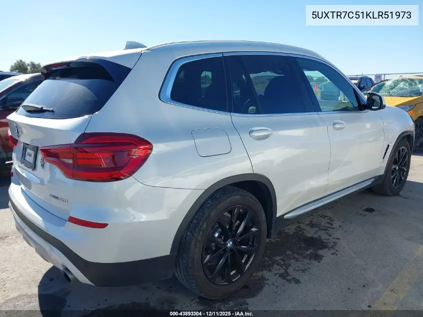 5UXTR7C51KLR51973 2019 BMW X3 Sdrive30I