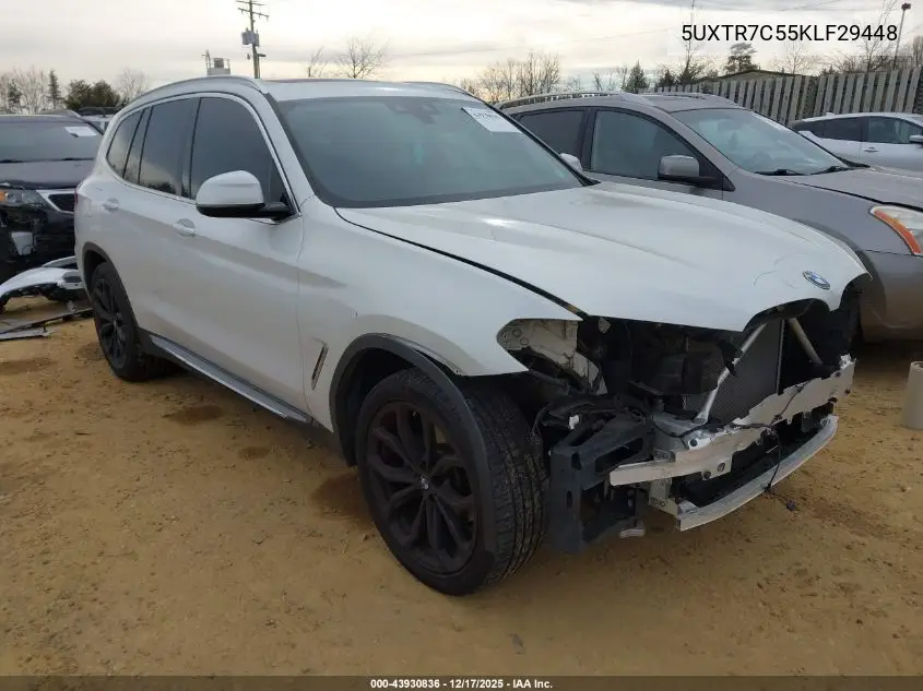 5UXTR7C55KLF29448 2019 BMW X3 Sdrive30I