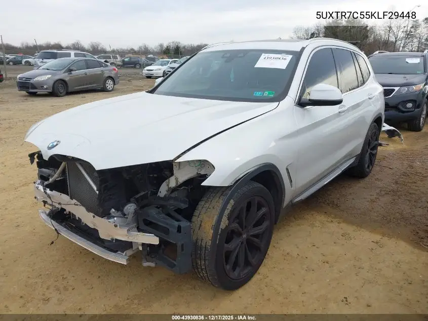 5UXTR7C55KLF29448 2019 BMW X3 Sdrive30I