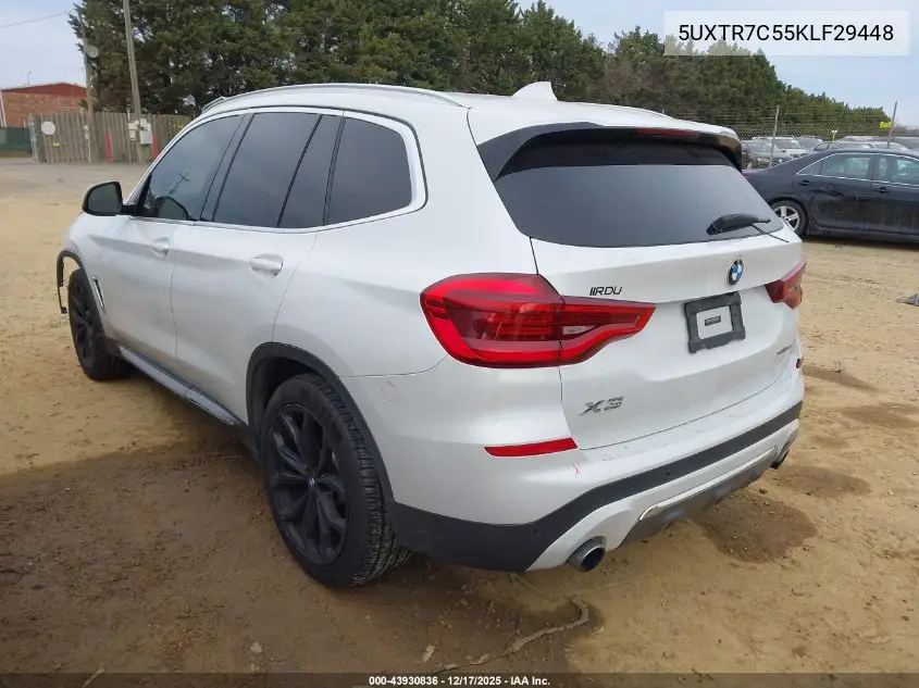 5UXTR7C55KLF29448 2019 BMW X3 Sdrive30I