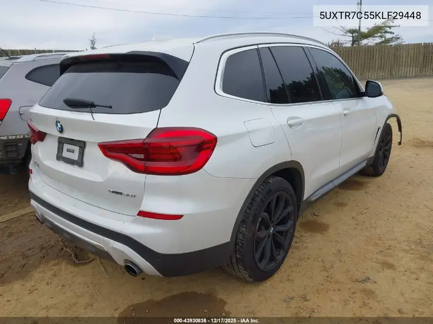 5UXTR7C55KLF29448 2019 BMW X3 Sdrive30I