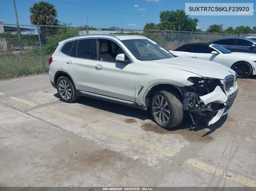 5UXTR7C56KLF23920 2019 BMW X3 Sdrive30I