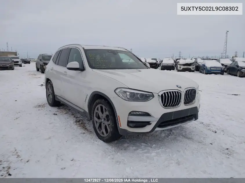 5UXTY5C02L9C08302 2020 BMW X3 xDrive30I