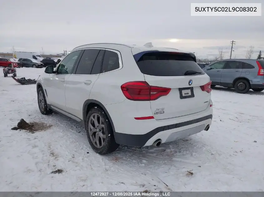 5UXTY5C02L9C08302 2020 BMW X3 xDrive30I