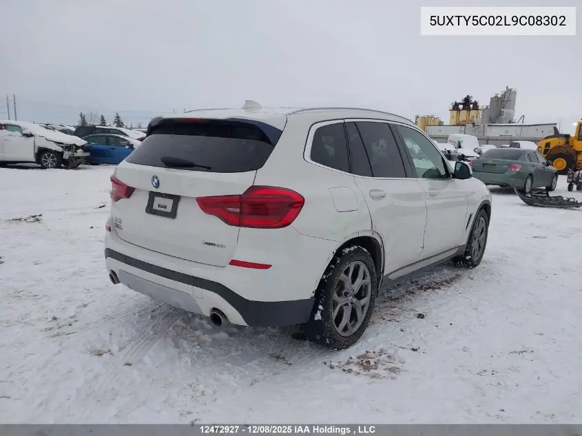 5UXTY5C02L9C08302 2020 BMW X3 xDrive30I