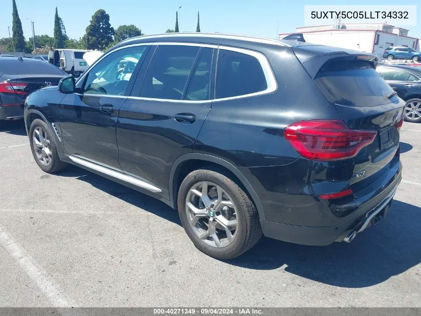 5UXTY5C05LLT34332 2020 BMW X3 xDrive30I