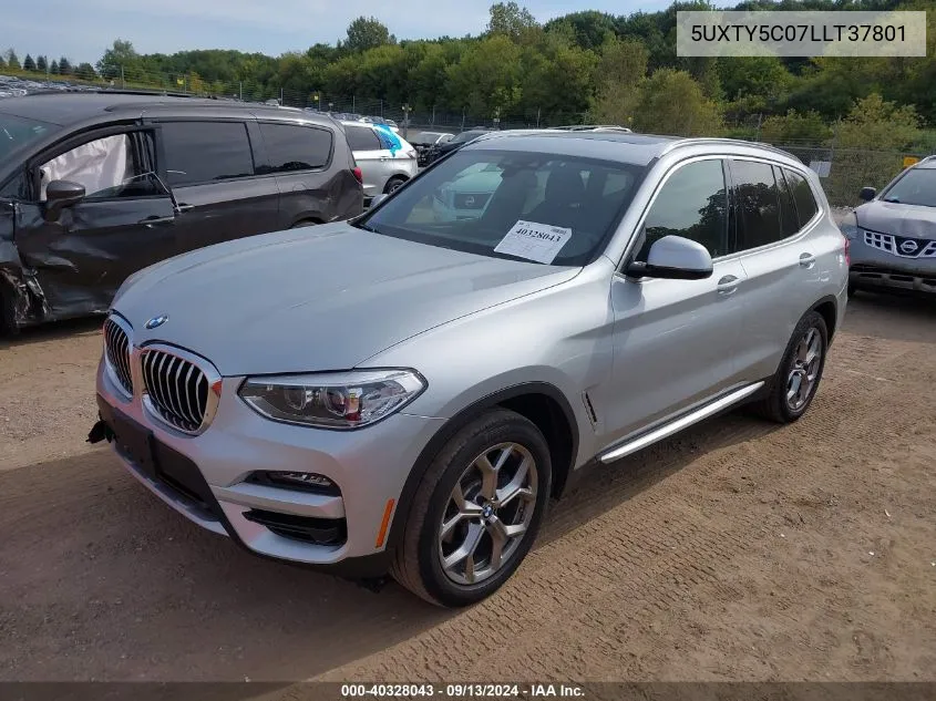 5UXTY5C07LLT37801 2020 BMW X3 xDrive30I