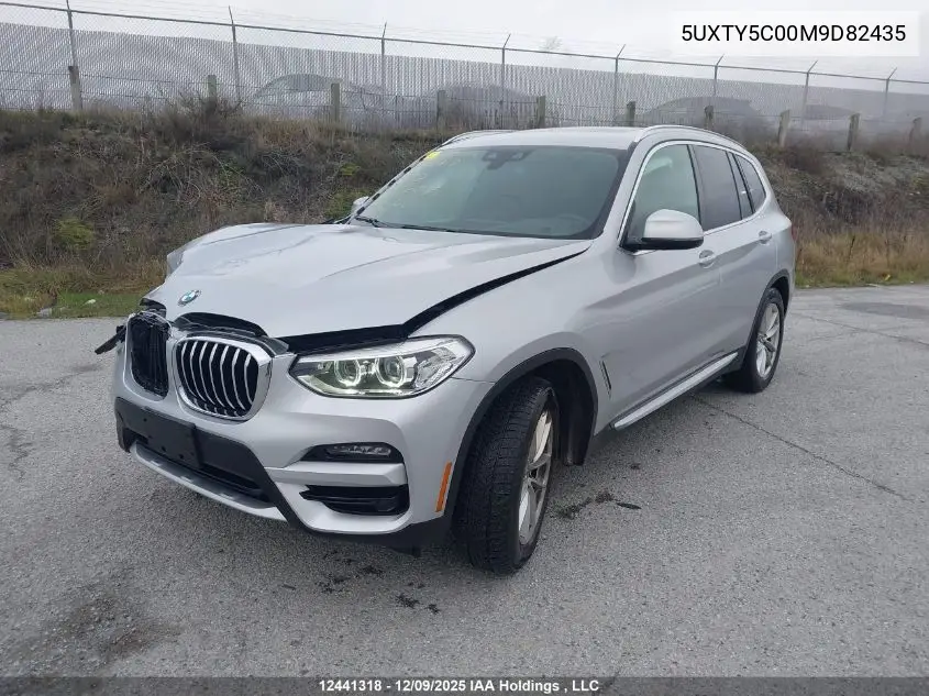 5UXTY5C00M9D82435 2021 BMW X3 xDrive30I